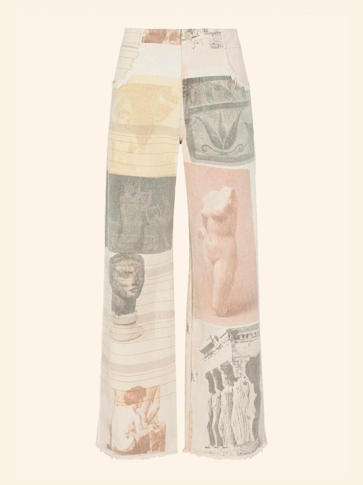 Eustachia – Jeansy z Szerokimi Nogawkami i Wysokim Stanem