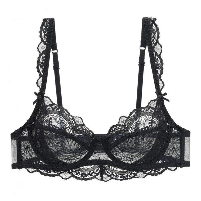 Biustonosz koronkowy z falbankami