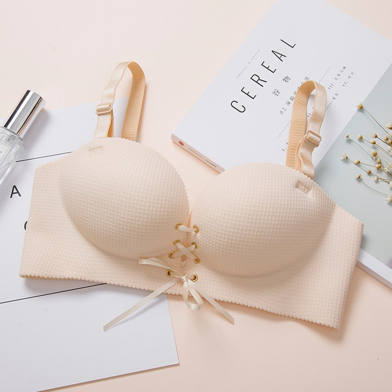 Biustonosz PushUP z wiązaniem