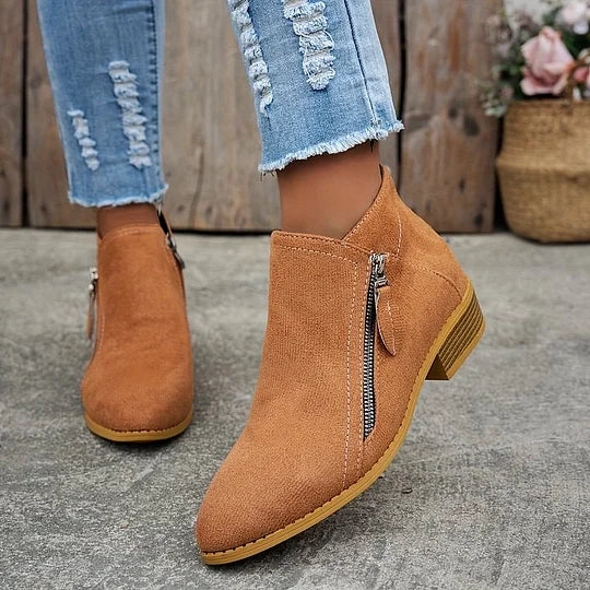 Inessa – Skórzane buty ortopedyczne za kostkę