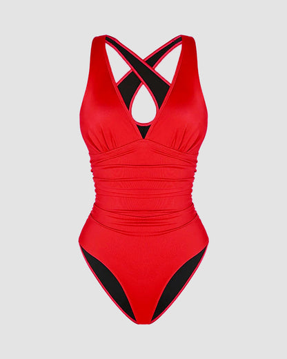 Wioletta – Kostium kąpielowy z modelującym krojem i odkrytymi plecami