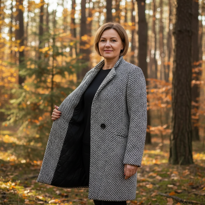 NINAURA | ELEGANCKI DŁUGI PŁASZCZ