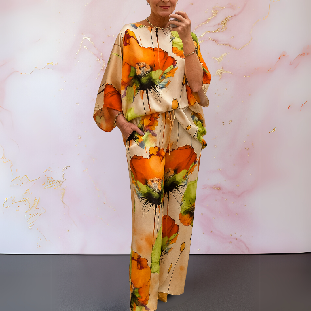 Marieta – Satynowy komplet dwuczęściowy