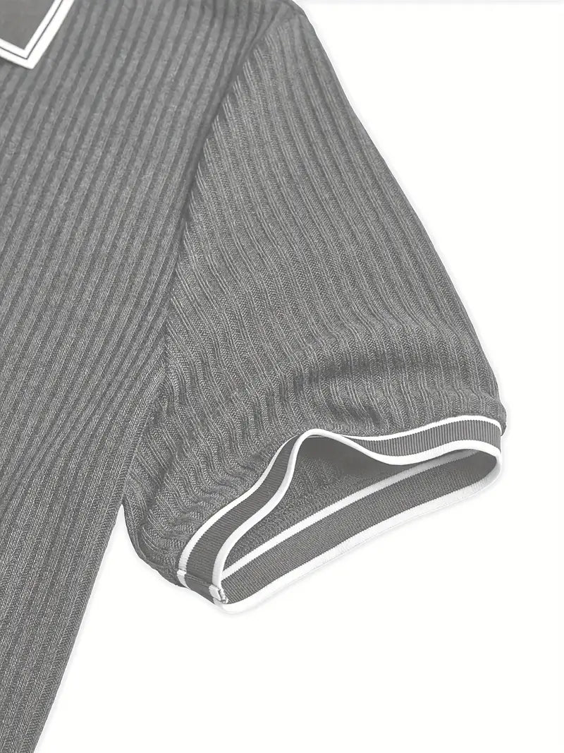 Śniegomir – Eleganckie polo z kontrastowym kołnierzykiem