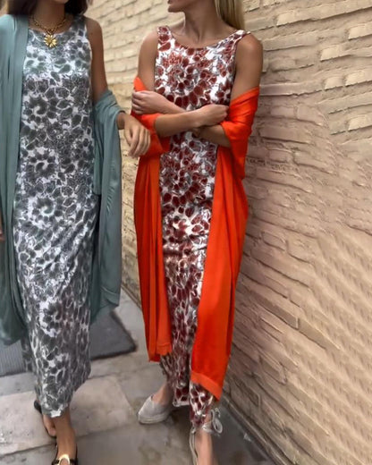 Zimna – Letni komplet z sukienką i zwiewną kurtką