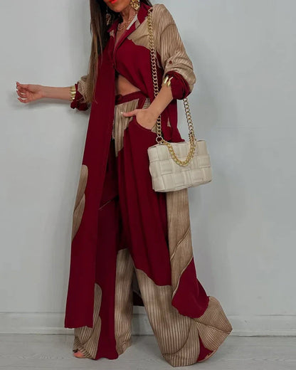 Elwira – Dwuczęściowy letni komplet z lekkiej tkaniny