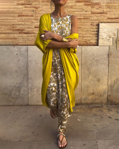 Zimna – Letni komplet z sukienką i zwiewną kurtką