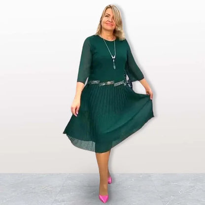 Aura - Elegancka plisowana zwiewna sukienka damska