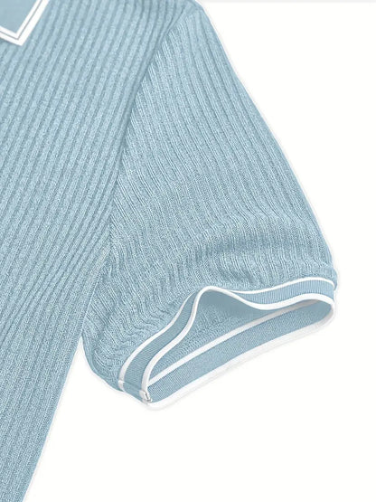 Śniegomir – Eleganckie polo z kontrastowym kołnierzykiem