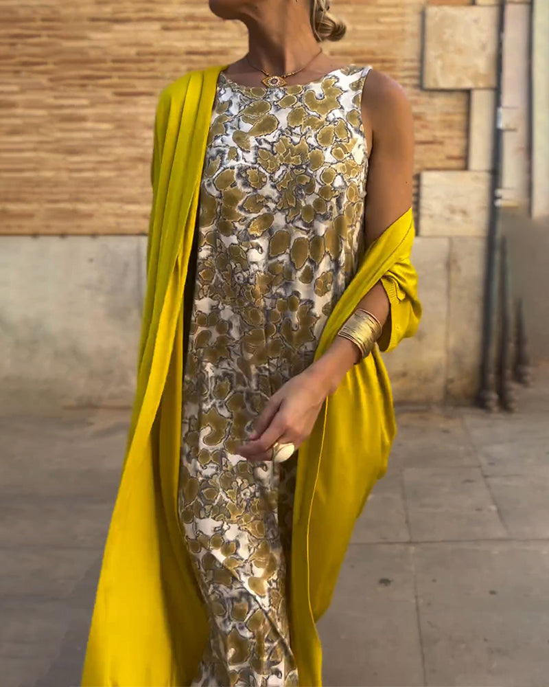 Zimna – Letni komplet z sukienką i zwiewną kurtką