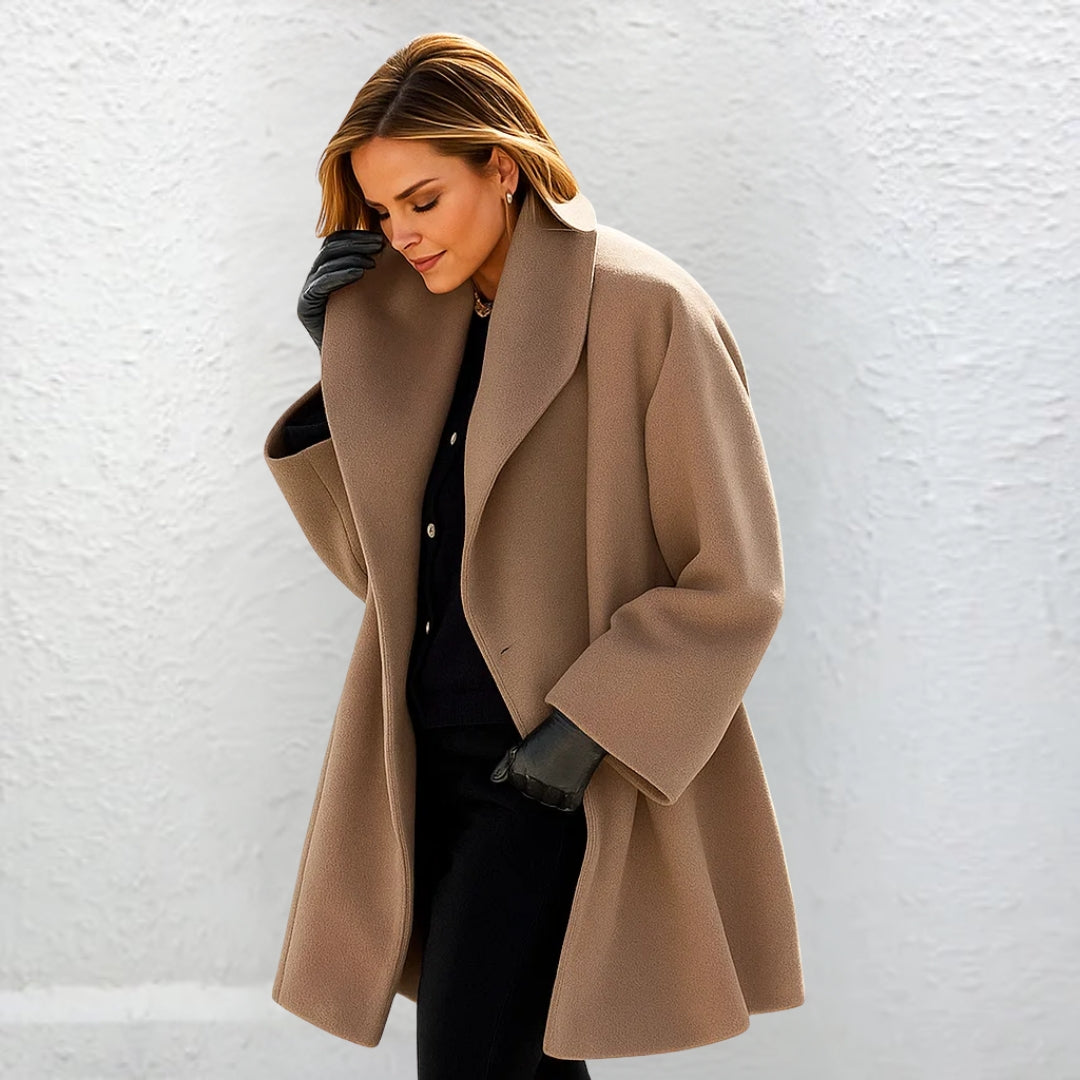 Ania™ | Elegancki długi płaszcz wełniany