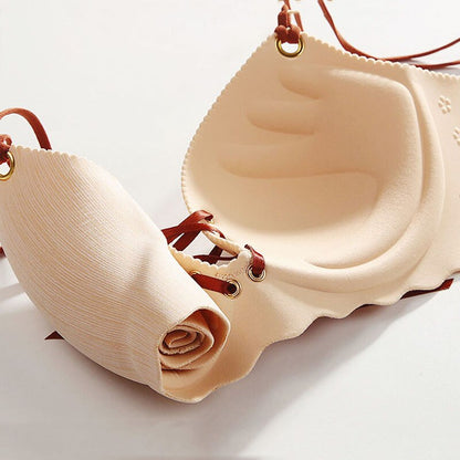 Biustonosz bardotka z ozdobnym wiązaniem