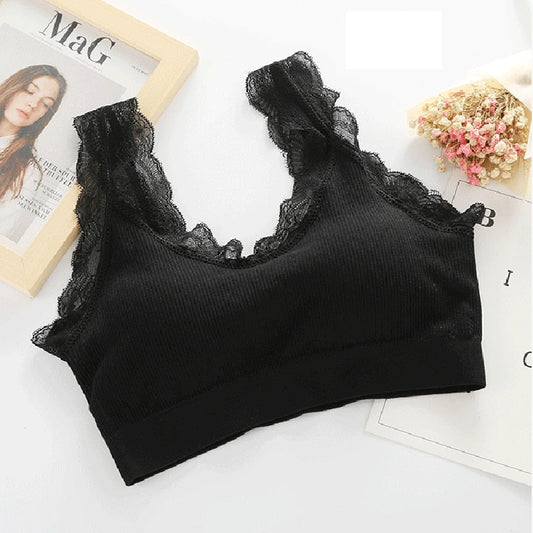 Biustonosz z koronkowym wykończeniem