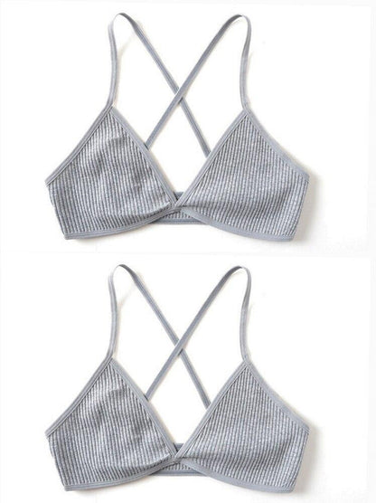 Biustonosz 2 szt. z trójkątnymi miseczkami