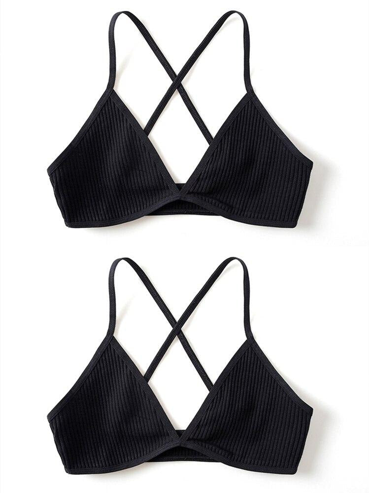 Biustonosz 2 szt. z trójkątnymi miseczkami