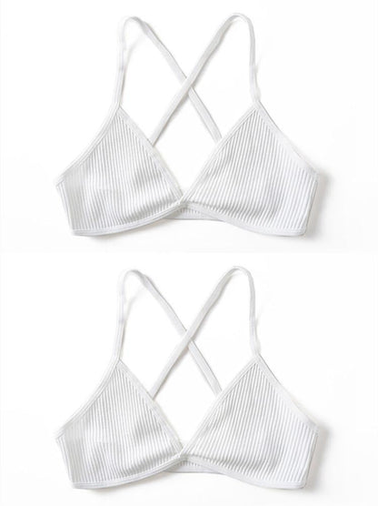 Biustonosz 2 szt. z trójkątnymi miseczkami