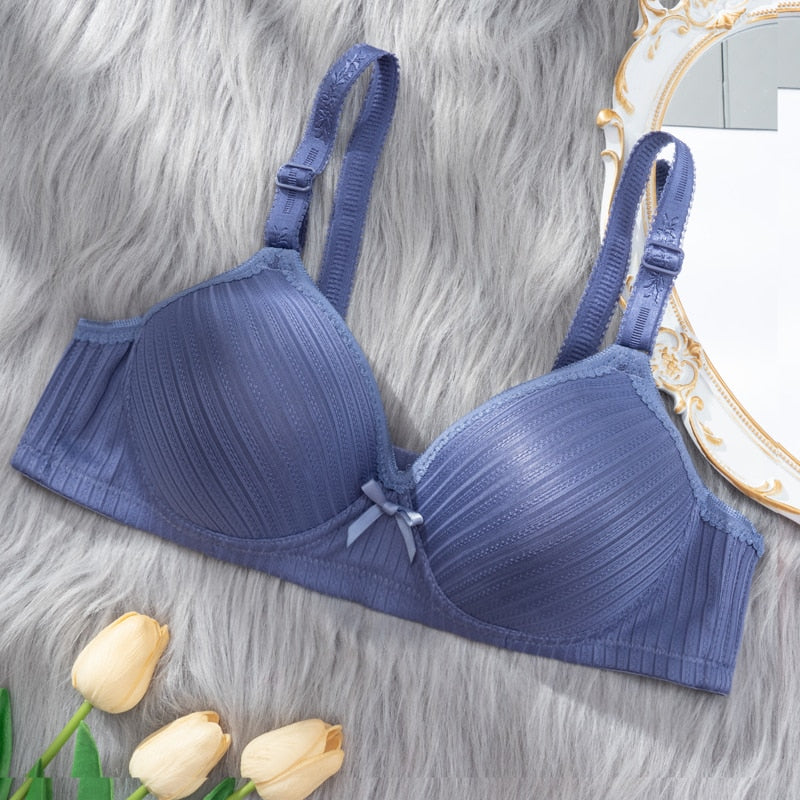 Biustonosz PushUP w ozdobne paski