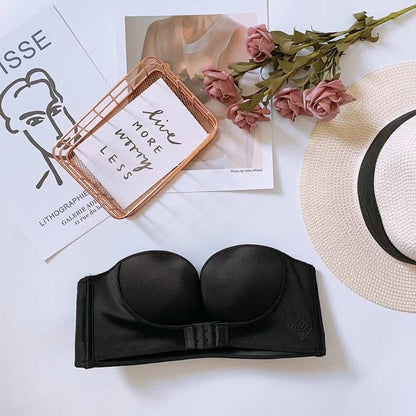 Biustonosz bez ramiączek z podwójnym zapięciem