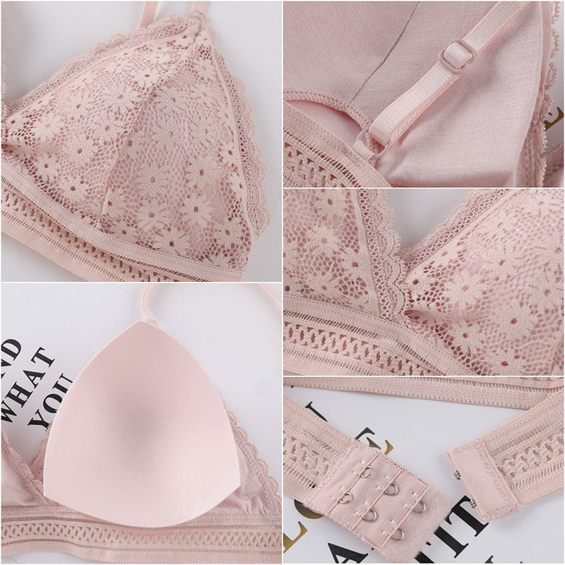 Biustonosz koronkowy z kwiatowym motywem