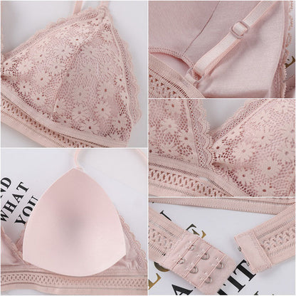 Biustonosz koronkowy z kwiatowym motywem