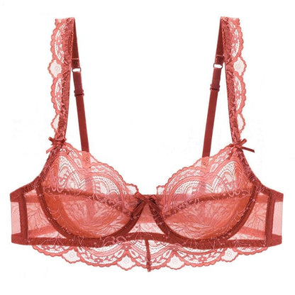 Biustonosz koronkowy z ozdobnymi ramiączkami