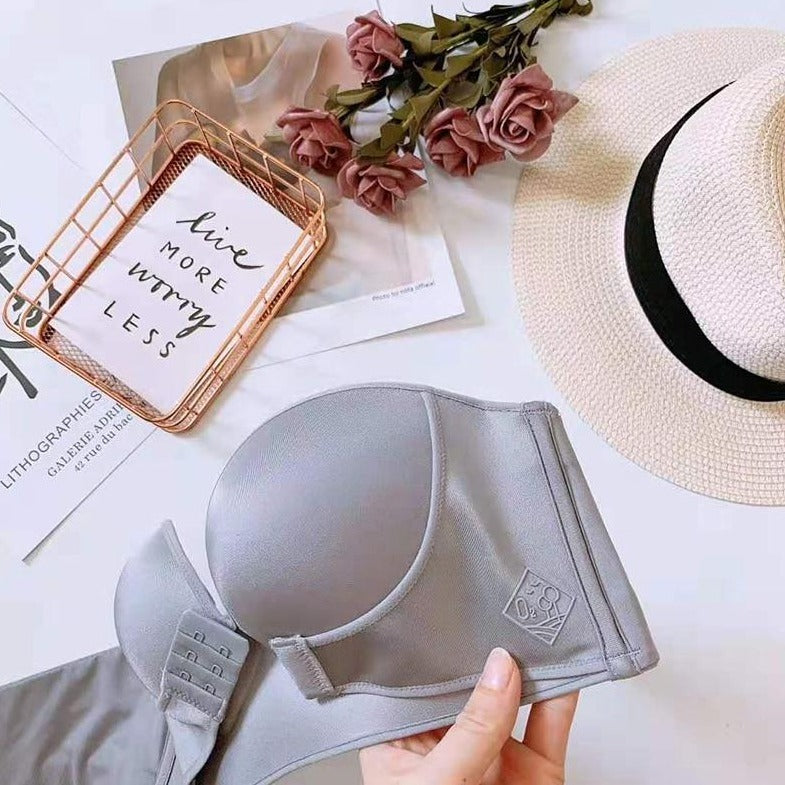 Biustonosz bez ramiączek z podwójnym zapięciem