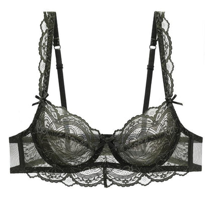 Biustonosz koronkowy z ozdobnymi ramiączkami