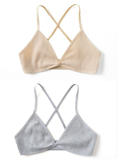 Biustonosz 2 szt. z trójkątnymi miseczkami