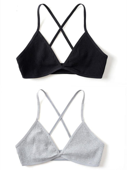 Biustonosz 2 szt. z trójkątnymi miseczkami