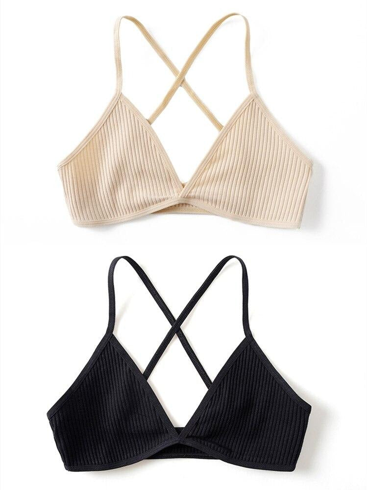 Biustonosz 2 szt. z trójkątnymi miseczkami