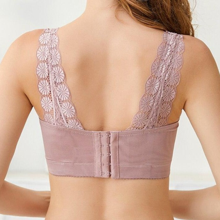 Biustonosz z paskami na dekolcie