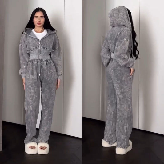 Zara - Elegancki komplet Speed Top i spodnie