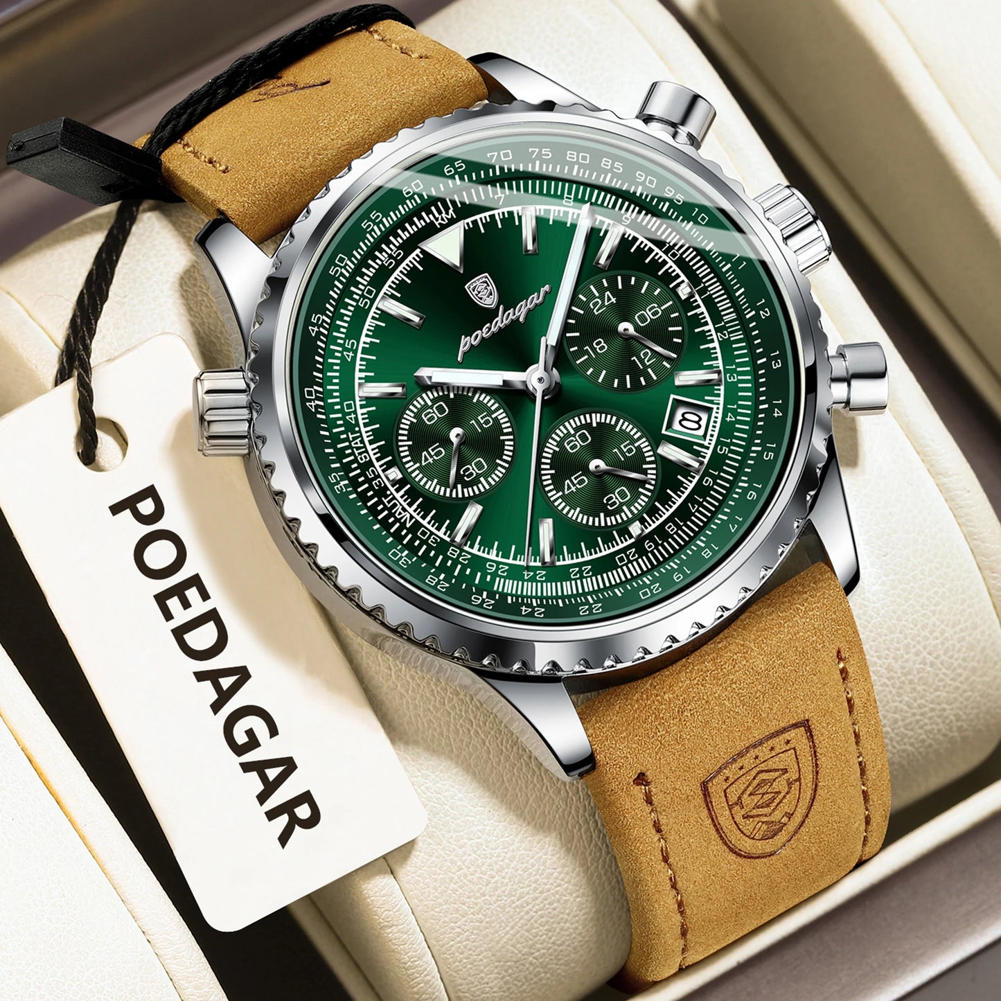 Skórzany zegarek biznesowy