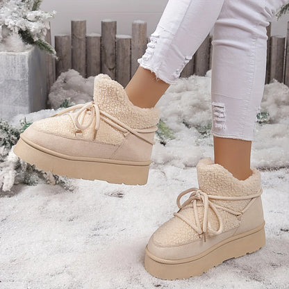 Lena - Botki zimowe na grubej podeszwie