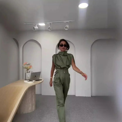 Kazimira – Elegancki komplet bluzka i spodnie