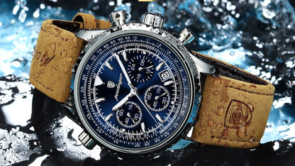 Skórzany zegarek biznesowy