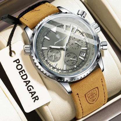 Skórzany zegarek biznesowy