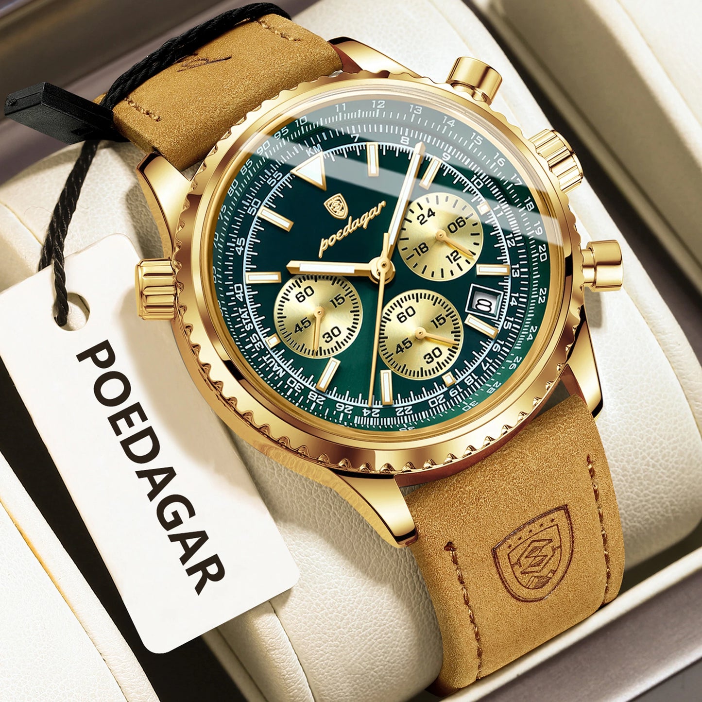 Skórzany zegarek biznesowy