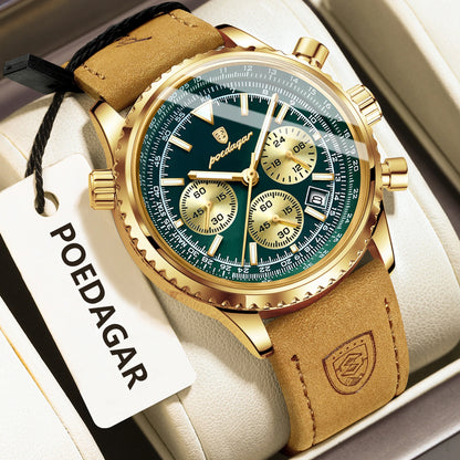 Skórzany zegarek biznesowy