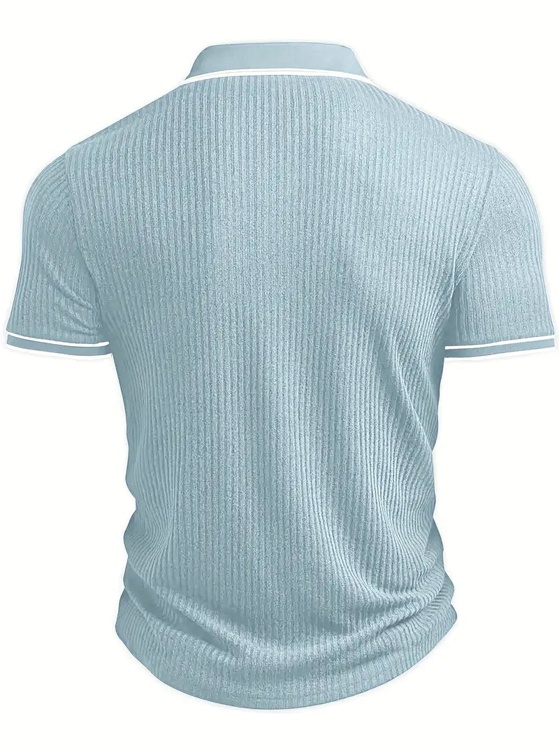 Śniegomir – Eleganckie polo z kontrastowym kołnierzykiem