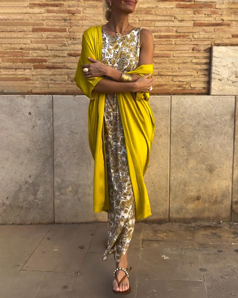 Zimna – Letni komplet z sukienką i zwiewną kurtką