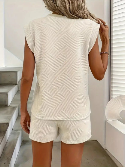 Darika – Zielony komplet z krótkim topem i szortami