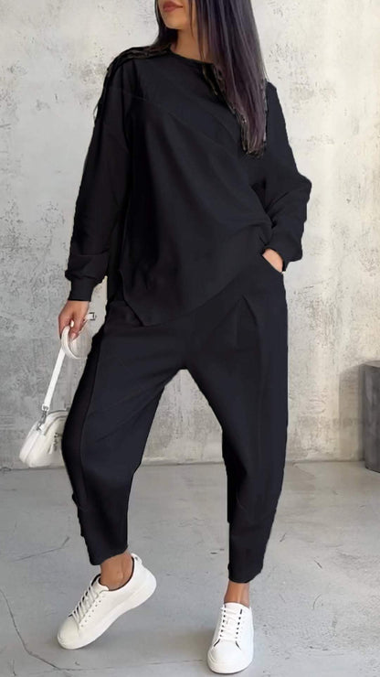 Babette - Dwuczęściowy komplet z okrągłym dekoltem