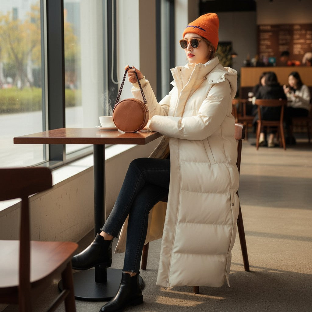 Arctica Premium Długa Kurtka Puchowa