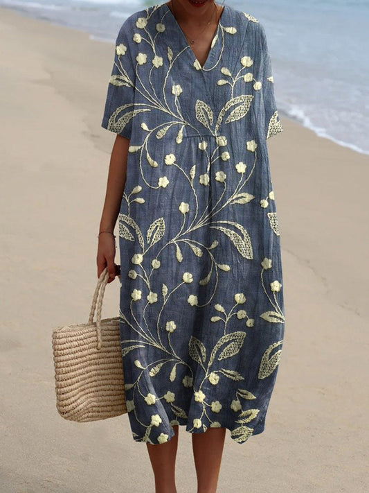 Perlina – Letnia sukienka vintage w kwiaty