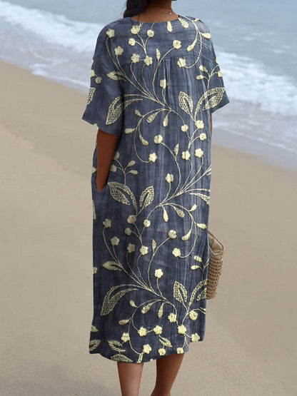 Perlina – Letnia sukienka vintage w kwiaty